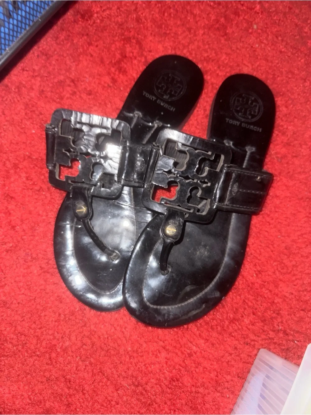 logo embellished sandals
